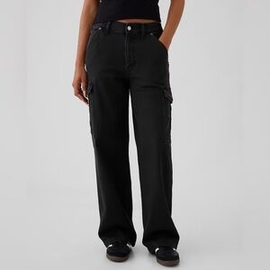GAP Women’s 90’s Blackwash Loose Midrise Cargo Jeans - 29/8 R